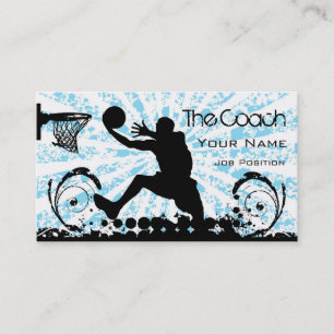 Carte de visite de basket-ball entraîneur