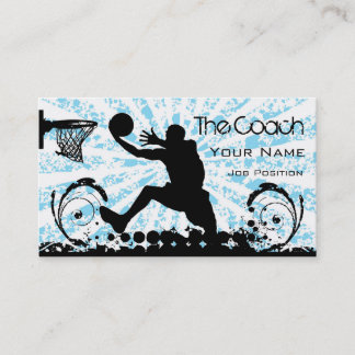 Carte de visite de basket-ball entraîneur