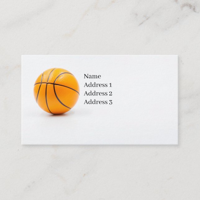 Carte de visite de basket-ball pour joueur (Devant)