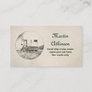 carte de visite de bateau de croisière