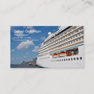 Carte de visite de bateau de croisière d'agent de