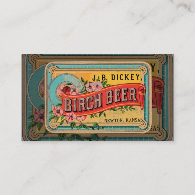Carte de visite de bière Vintage (Devant)