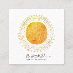 Carte de visite de bijoux artisanal en cercle Abst