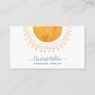 Carte de visite de bijoux artisanal en cercle Abst