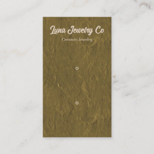 Carte de visite de bijoux en or 2 broches texturé