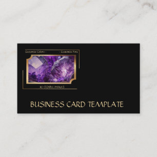 Carte de visite de bijoux Gemstone Crystal Amethys