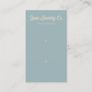 Carte de visite de bijoux Retro Blue 2 broches