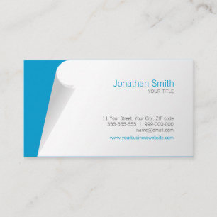 Carte de visite de bleu de boucle de page