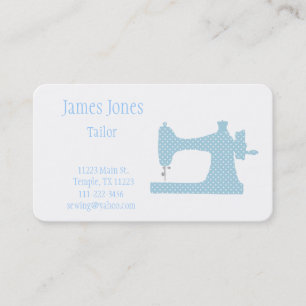 Carte de visite de bleu et blanc de machine à