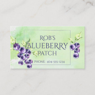 Carte de visite de bleuets botaniques