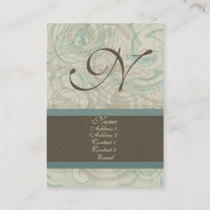 Carte de visite de bleus de chocolat