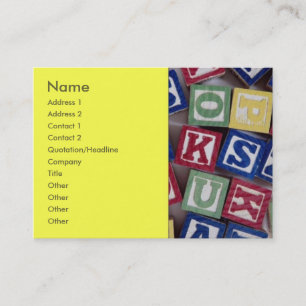 Carte de visite de blocs de construction