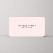 Carte de visite de blogueur rose tout simplement é