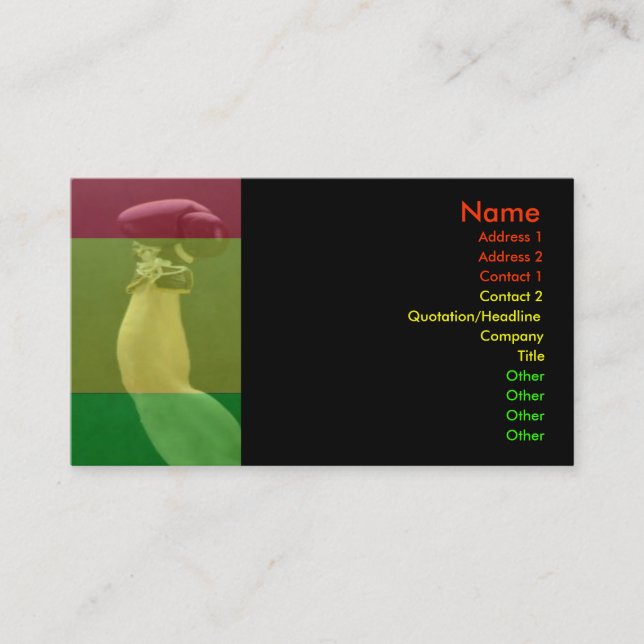 Carte de visite de boîte (Devant)