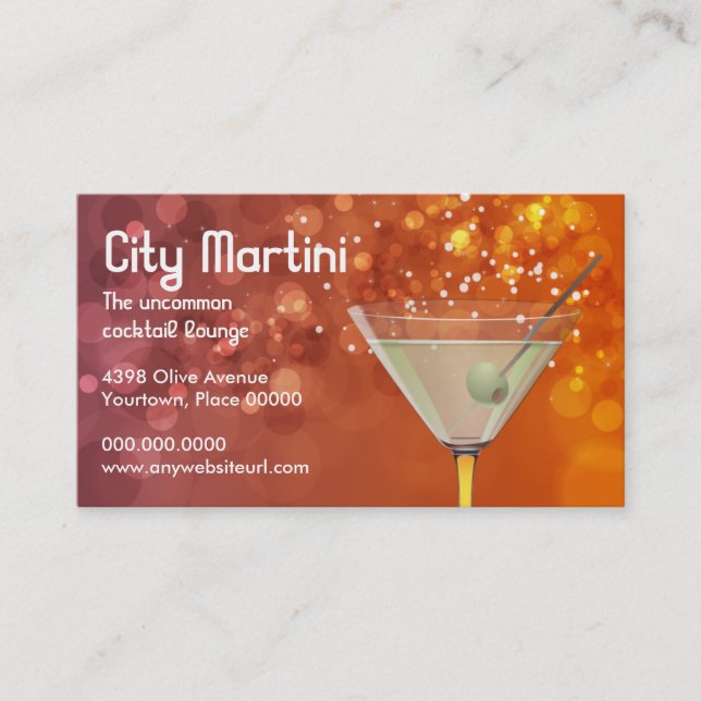 Carte de visite de Bokeh Martini (Devant)