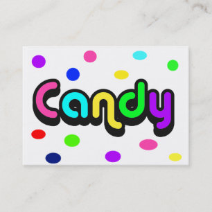 carte de visite de bonbons