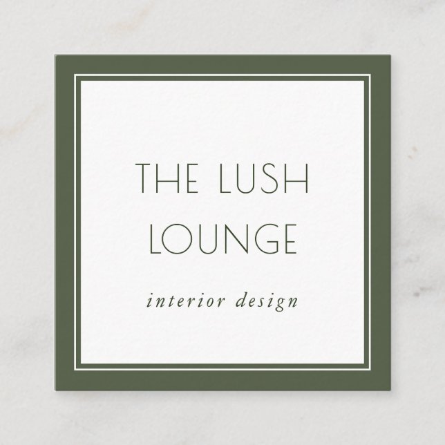 Carte de visite de bordure minimaliste élégant (Devant)