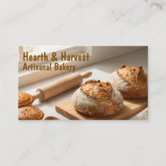 Carte de visite de boulangerie artisanale Pain & T