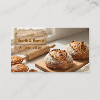 Carte de visite de boulangerie artisanale Pain & T