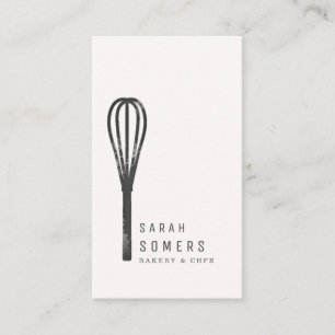 Carte de visite de boulangerie avec fouet à paille