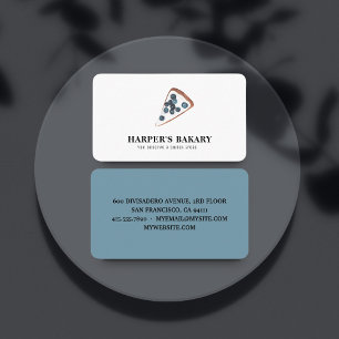 Carte de visite de boulangerie bleu moderne   Logo