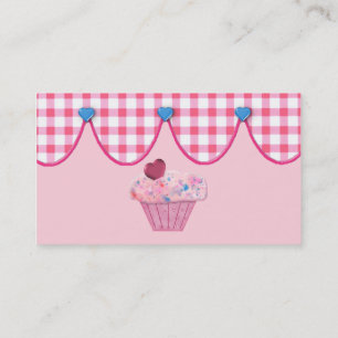 Carte de visite de boulangerie Cupcake Rose