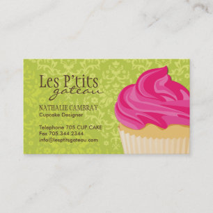 Carte de visite de boulangerie de petit gâteau