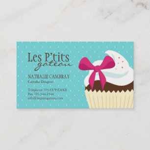 Carte de visite de boulangerie de petit gâteau