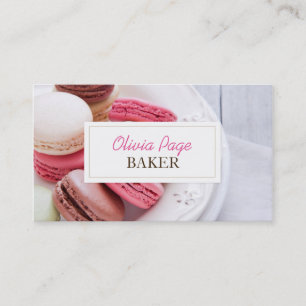 Carte de visite de boulangerie de sucreries profes