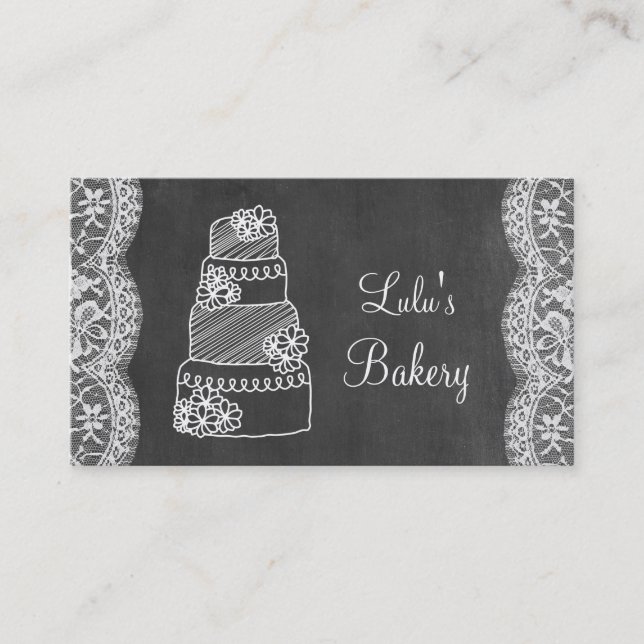 Carte de visite de boulangerie de tableau avec le (Devant)
