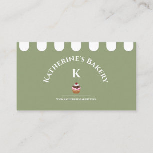 Carte de visite de boulangerie élégante Sage Green