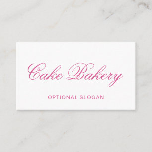 Carte de visite de boulangerie I rose Script Éléga