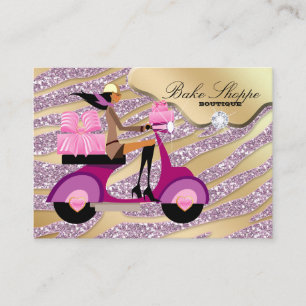Carte de visite de boulangerie Zebra Rose Gold Spa