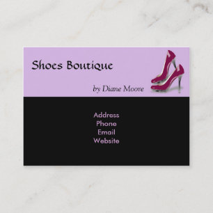 Carte de visite de boutique de chaussures