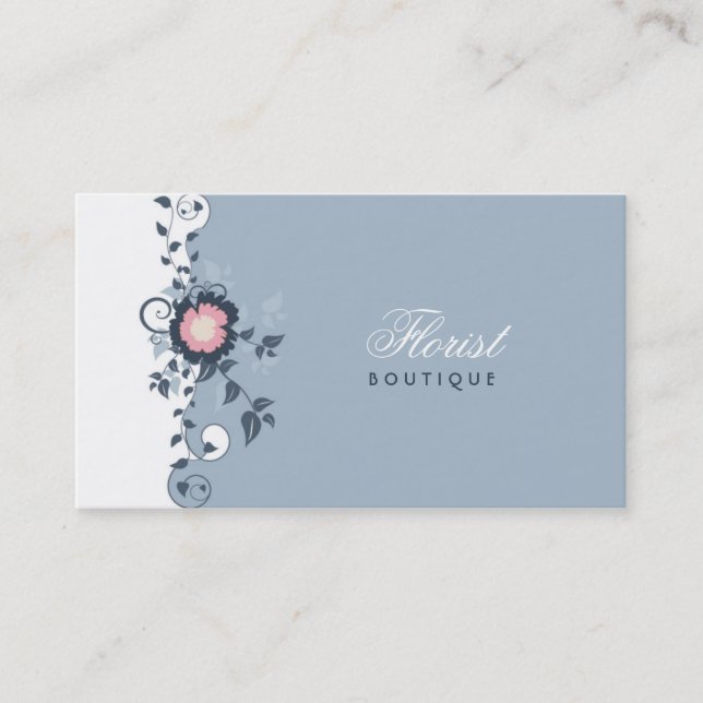 Carte de visite de boutique de fleuriste (Devant)