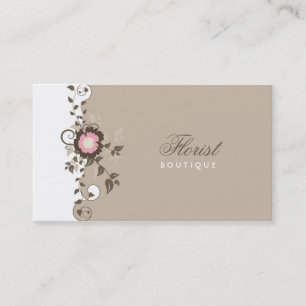 Carte de visite de boutique de fleuriste