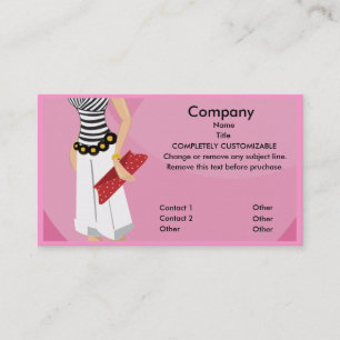 Carte de visite de boutique de haute couture