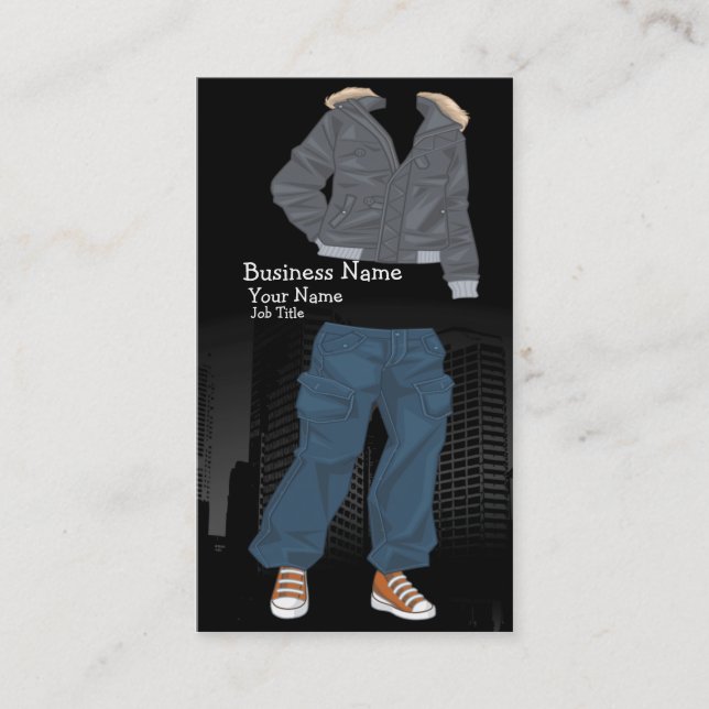 Carte de visite de boutique de mode (Devant)