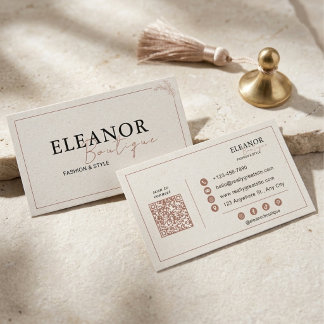 Carte de visite de boutique élégante et minimalist