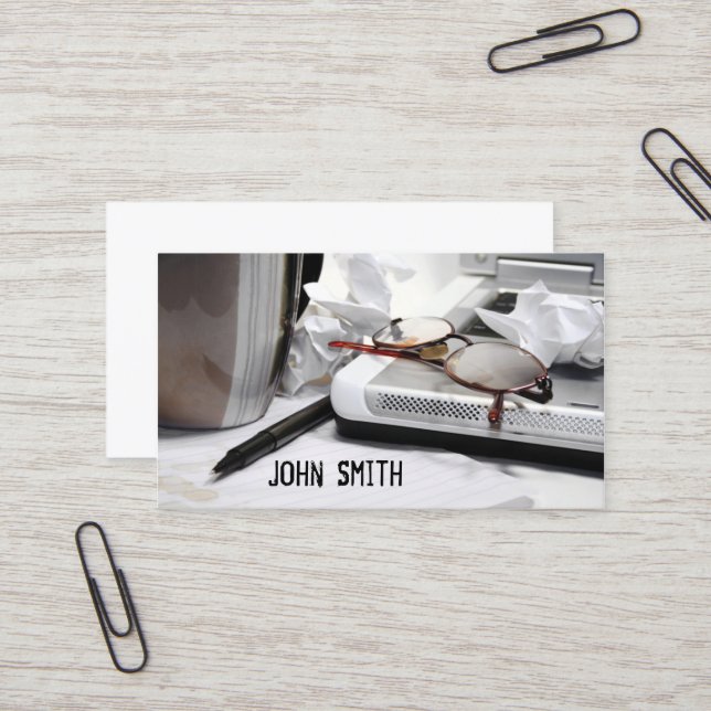 Carte de visite de bureau (Devant/Arrière en situation)