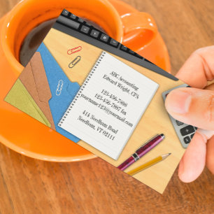 Carte de visite de bureau comptable