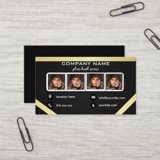 Carte de visite de cabine photo noir