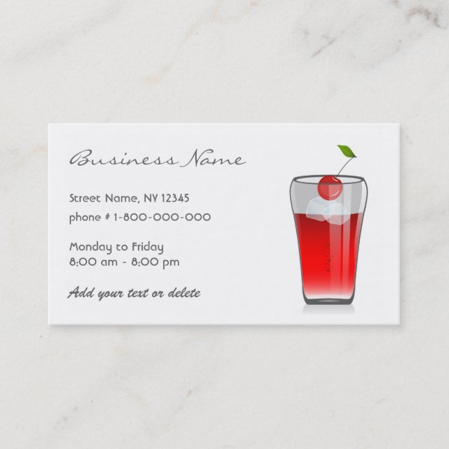 Carte de visite de café (Devant)