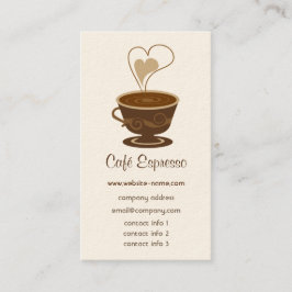 Carte de visite de café