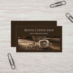 Carte de visite de café