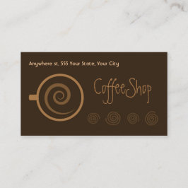 Carte de visite de café