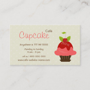 Carte de visite de café de petit gâteau