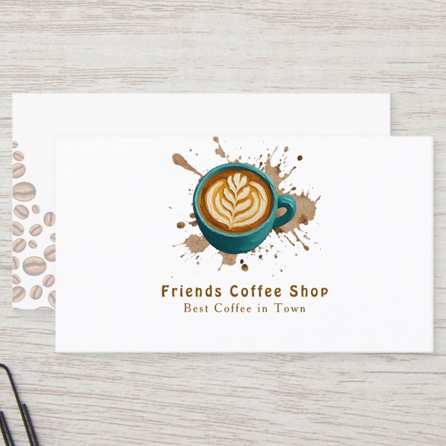Carte de visite de café | Design imprimable (Créateur téléchargé)