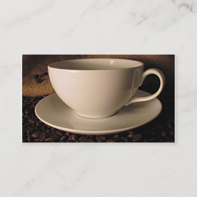 Carte de visite de café personnalisé (Devant)