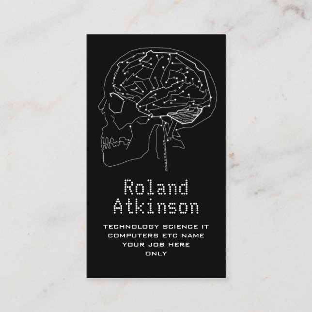 carte de visite de calcul de cerveau de circuit de (Devant)